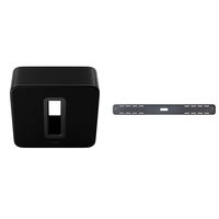 Sonos Sub - The Wireless Subwoofer for Deep Bass - Black Bundle with Wall Mount for Sonos Playbar Sound Bar - Easy to Install Speaker Wallmount Kit