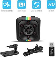 Cop Spy Cam As Seen On TV Mini Camera Wireless Hidden,ehomful 1080P Body Camera Mini Spy Camera Nanny Cam with Night Vision and Motion Detection-Surveillance Camera for Home, Office, Outdoor