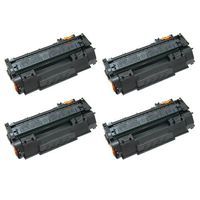 Amsahr CF280X HP CF280X, Pro 400 HYLD Compatible Replacement Toner Cartridge with Four Black Cartridges