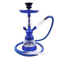Single Hookah Hookah Combination Set with Ready-to-eat Charcoal, hydrated Herbal Molasses and Hookah tip for Sucking Hookah,Blue