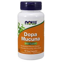 NOW Supplements, DOPA Mucuna, Standardized Mucuna Extract with Naturally Occurring 15% L-Dopa, 90 Veg Capsules