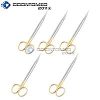 OdontoMed2011 Set of 5 Pieces T/C Kelly Scissors 6.25" Curved with Tungsten Carbide Inserts ODM