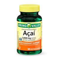 Spring Valley Concentrated Acai Extract 1,000 mg, Antioxidant Support, 100 Vegetarian Capsules