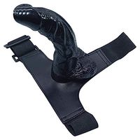 Self-Playing Toy 2-in-1 Leather Pants Horse Toy-Realistic Texture Huge Ball and Head Friction Interaction Hands-Free Wand Massager (Color : Black)