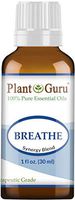 Breathe Essential Oil Blend 1 oz / 30 ml Respiratory 100% Pure Therapeutic Grade for Sinus, Allergy, Breathing Issues, Chest Congestion, Cough, Cold and Flu, Aromatherapy Humidifier Diffuser.
