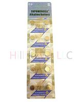 Hillflower 20 Piece AG5 LR48 G5 393 LR754 Card 0% Hg 1.5V Long Duration Alkaline New Battery