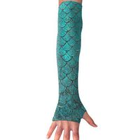 FRS Ltd Unisex Cooling Arm Sleeves Teal Mermaid Texture UV Sun Protection Arm Perfect for Cycling Basketball Football & Outdoor Activities (1 Pair)