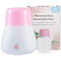 Menstrual Cup Sterilizer, VORKE Portable Menstrual Cups Cleaner Suitable for All Menstruation Cups, One Button Control Gently Take Care of Your Whole Period