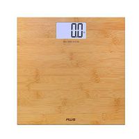 American Weigh Scales Digital Bathroom Scale with LCD Display, Bamboo
