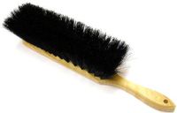Braun Brush Counter Duster with Black Horsehair Bristles and Wooden Handle