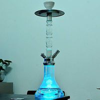 21" Remote Control Arab Hookah with LED Light, Hookah Combo Kit Set, Premium Arab Hookah Set, Shisha Smoking Party Set with 1 Pro Lounge Hoses