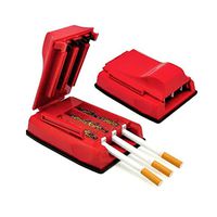 Fullfun Manual Tobacco Maker Triple Cigarette Tube Roller Machine (Red)