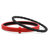 Power Ionics Prism Double Row Unisex Waterproof Ions and Germanium Sports Fashion Bracelet (Red/Black)