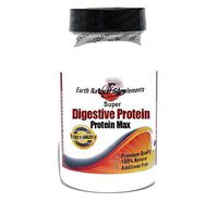 Super Digestive Protein Max Betaine Hydrochloride Protease Bromelain Pancreatin Papain Oxibile and Lipase * 180 Capsules 100% Natural - by EarhNaturalSupplements