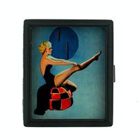 Perfection In Style Metal Cigarette Case Vintage Art Deco Design 014