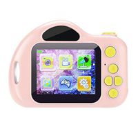 QIUUE 2020 Children HD Version Camera Kid Camera Digital Video Camera Gift Mini Rechargeable Camera Creative Camcorder (Pink)