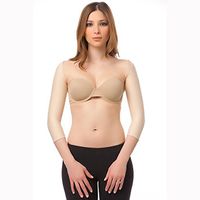 Isavela SL01-MS Below Elbow Sleeves w/Hook & Eye Closure-4XL-Black