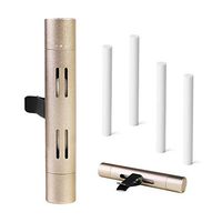 Essential Oil Car Diffuser Vent Clip Aromatherapy Vehicle Air Vent Clip Custom Car Vent Clip with 4 Refill Sticks for Car, Office, Kitchen, Bathroom, Pet Houses(Gold)