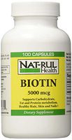 NAT-Rul Biotin 5000 mcg Capsules 100 ea