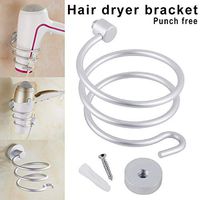 Finetoknow Wall Mounted Hair Dryer Rack Aluminum Holder Storage Shelf Organizer for Bathroom