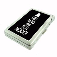 GET MAD AND YELL NOOO! Cigarette Case w Built In Lighter D-096