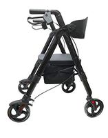 Deluxe Bariatric Rollator Walker; Heavy Duty with Large Padded Seat up to 500 Lb Capacity,Lightweight Just 20lbs