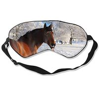 100% Silk Sleep Mask Eye Mask Horse Comfortable Soft Best Sleeping Eyeshade Blindfold with Adjustable Strap for Travel Work Naps Blocks Light