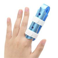 Two-Piece Finger Fracture Fixation Splint Straight Finger Protection Sleeve Finger Joint Appliance Dislocation Fixation L 2.4×9.0CM