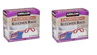 Kirkland Signature Drawstring Kitchen Trash Bags - 13 Gallon - 200 Count (2 Pack)