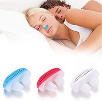 Tagorine Anti Snoring Solution Air Purifier Filter Snore Stopper Device Chin Strap Nose Vent Solution for Comfortable Sleep, Blue