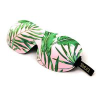 SMUG Eyelash Friendly Contoured 3D Blackout Beauty Sleep Mask/Eye Mask, Palm Tree Print