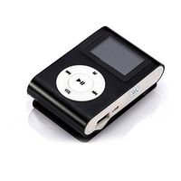 Sannysis Mini USB Clip MP3 Player LCD Screen Support 32GB Micro SD TF Card (Black)