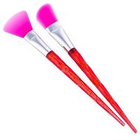 2 PCs Transparent Crystal Handle Facial Face Mud Mask Mixing Brush Cosmetic Makeup Kit Beauty Tools