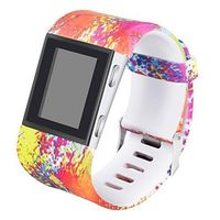 Newest Colorful Flower Surge Bands，Soft Silicone Band with Metal Buckle Bracelet Strap Replacement Band for Women Men Girls Replacement Accessories Fitness Wristband Sport (S, Colorful)