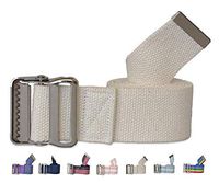 NYOrtho Metal Buckle Gait Belt - Adjustable Machine Washable Strong and Durable Cotton Material Latex Free, Natural, 60"