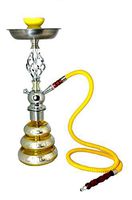 Zebra Smoke: Elevator- 1Hose Hookah Complete with Tongs, Hose, Bowl and Hookah (Yellow)