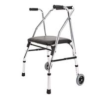Walkers SXD Aluminum Alloy Foldable with Directional Front Wheel and Soft Cushion, Walking Aid for The Elderly, Disabled for Family and Outdoor