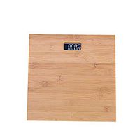 Barry-Home Bamboo 180KG Bathroom Scales 33cm*33cm Smart Digital Floor Balance Weighing-Machine Body Household Weight Scale