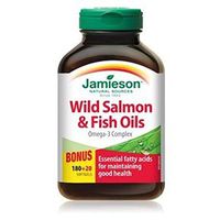 Jamieson Wild Salmon & Fish Oils Omega-3 Complex 1000mg, 200 softgels Bonus