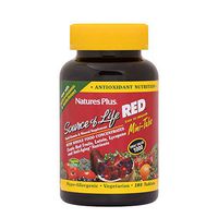NaturesPlus Source of Life Red - 180 Mini Tablets -Easy to Swallow Red Superfood Whole Food Multivitamin, Antioxidant - Anti-Aging Nutrients - Energy Boost - Vegetarian, Gluten-Free - 30 Servings