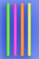 Pack of 100 NEON"Super Giant" 10" Drinking/Smoothie Straw 0.425" Diameter, Perfect for Tall Cups, Smoothies, Bubble Tea, or Frozen Drinks.
