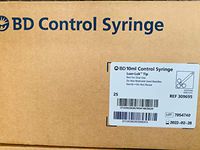 BD 10ml Control Syringe Luer-Lok Tip 25 Individual Wrapped Per case