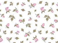 Dainty Pink Rose/Rosebud Tissue Paper #355 / Gift Wrap - 10 Large Sheets