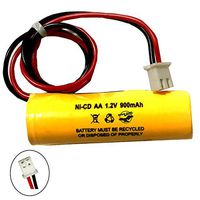 1.2v 900mAh Exit Sign Emergency Light NiCad Battery Replacement Unitech AA900mAh CUSTOM-332 OSA268 ELB CS01 Lithonia EXR LED EL M6 White Connector