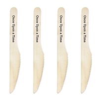 Dress My Cupcake DIY Natural Wood Candy Buffet Knives 100-Pack Kit, Once Upon a Time, 6.5-Inch, Black