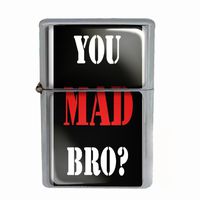 Wind Proof Dual Torch Refillable Lighter You Mad Bro Design-002