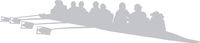 hBARSCI Regatta Rowing Crew Vinyl Decal - 5 Inches - for Cars, Trucks, Windows, Laptops, Tablets, Outdoor-Grade 2.5mil Thick Vinyl - Silver Gray