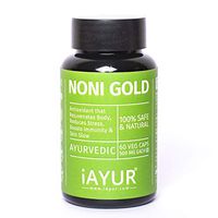 iAYUR Ayurvedic Noni Fruit Extract | Tested & Certified 100% Potent, Natural, Pure & Safe - Skin Glow & Body Rejuvenation - 500 Mg 60 Veg Caps