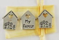 Set of 3 House Shaped Family Inspiration Coins with Organza Bag