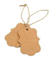 100pcs Thank You with Red Heart Kraft Gift Tags Wedding Party Paper Hang Tags Price Label Hang Tag Cards DIYPaper Gift Wrapping